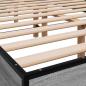 Preview: Bettgestell Grau Sonoma 120x190 cm Holzwerkstoff und Metall