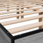 Preview: Bettgestell Grau Sonoma 120x200 cm Holzwerkstoff und Metall