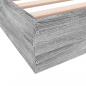 Preview: Bettgestell Grau Sonoma 75x190 cm Holzwerkstoff