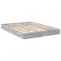 Preview: Bettgestell Grau Sonoma 140x190 cm Holzwerkstoff