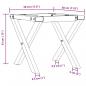 Preview: Couchtisch-Gestell in X-Form 30x30x33 cm Gusseisen