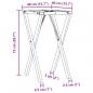 Preview: Esstisch-Gestell in X-Form 40x40x73 cm Gusseisen