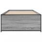 Preview: Bettgestell Grau Sonoma 90x190 cm Holzwerkstoff und Metall