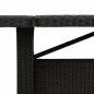 Preview: Gartentisch mit Glasplatte Schwarz 240x90x75 cm Poly Rattan