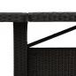 Preview: Gartentisch mit Holzplatte Schwarz 240x90x75 cm Poly Rattan