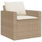 Preview: 4-tlg. Garten-Sofagarnitur mit Kissen Beige Poly Rattan