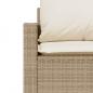 Preview: 4-tlg. Garten-Sofagarnitur mit Kissen Beige Poly Rattan