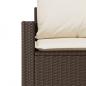 Preview: 4-tlg. Garten-Sofagarnitur mit Kissen Braun Poly Rattan