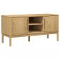 Preview: TV-Schrank FLORO Wachsbraun 114x43x55 cm Massivholz Kiefer