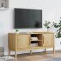 Preview: TV-Schrank FLORO Wachsbraun 114x43x55 cm Massivholz Kiefer