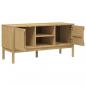 Preview: TV-Schrank FLORO Wachsbraun 114x43x55 cm Massivholz Kiefer