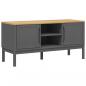 Preview: TV-Schrank FLORO Grau 114x43x55 cm Massivholz Kiefer