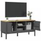 Preview: TV-Schrank FLORO Grau 114x43x55 cm Massivholz Kiefer