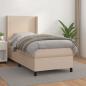 Preview: ARDEBO.de - Boxspringbett mit Matratze Cappuccino-Braun 90x190cm Kunstleder