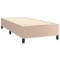 Preview: Boxspringbett mit Matratze Cappuccino-Braun 90x190cm Kunstleder