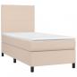 Preview: Boxspringbett mit Matratze & LED Cappuccino-Braun 90x190cm