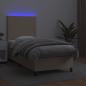 Preview: Boxspringbett mit Matratze & LED Cappuccino-Braun 90x190cm