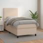 Preview: ARDEBO.de - Boxspringbett mit Matratze Cappuccino-Braun 90x190cm Kunstleder