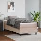 Preview: ARDEBO.de - Boxspringbett mit Matratze Cappuccino-Braun 90x190cm Kunstleder