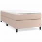 Preview: Boxspringbett mit Matratze Cappuccino-Braun 90x190cm Kunstleder