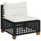 Preview: 5-tlg. Garten-Sofagarnitur mit Kissen Schwarz Poly Rattan