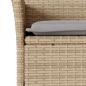 Preview: 11-tlg. Garten-Essgruppe mit Kissen Beige Poly Rattan und Glas