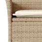 Preview: 3-tlg. Garten-Essgruppe mit Kissen Beige Poly Rattan Akazie