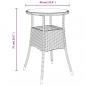 Preview: 3-tlg. Garten-Essgruppe mit Kissen Braun Poly Rattan Glas