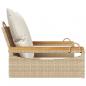 Preview: Hängesessel mit Kissen Beige 63x62x40 cm Poly Rattan