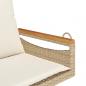 Preview: Hängesessel mit Kissen Beige 63x62x40 cm Poly Rattan