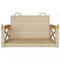 Preview: Hängesessel Beige 63x62x40 cm Poly Rattan