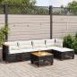 Preview: ARDEBO.de - 6-tlg. Garten-Sofagarnitur mit Kissen Schwarz Poly Rattan