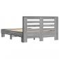 Preview: Bettgestell Grau Sonoma 140x190 cm Holzwerkstoff und Metall