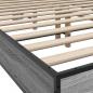 Preview: Bettgestell Grau Sonoma 120x190 cm Holzwerkstoff und Metall