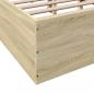 Preview: Bettgestell Sonoma-Eiche 150x200 cm Holzwerkstoff