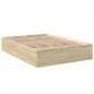 Preview: Bettgestell Sonoma-Eiche 135x190 cm Holzwerkstoff