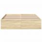 Preview: Bettgestell Sonoma-Eiche 135x190 cm Holzwerkstoff