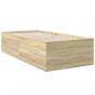 Preview: Bettgestell Sonoma-Eiche 100x200 cm Holzwerkstoff