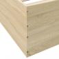 Preview: Bettgestell Sonoma-Eiche 100x200 cm Holzwerkstoff