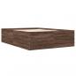 Preview: Bettgestell Braun Eichen-Optik 140x200 cm Holzwerkstoff