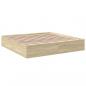 Preview: Bettgestell Sonoma-Eiche 200x200 cm Holzwerkstoff