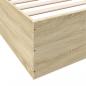 Preview: Bettgestell Sonoma-Eiche 200x200 cm Holzwerkstoff