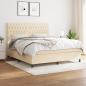 Preview: ARDEBO.de - Boxspringbett mit Matratze Creme 180x200 cm Stoff