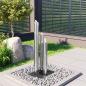 Preview: ARDEBO.de - Gartenbrunnen Silbern 48x34x88 cm Edelstahl