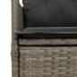 Preview: Gartensessel mit Kissen 2 Stk. Verstellbar Grau Poly Rattan