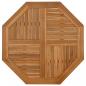 Preview: Tischplatte 90x90x2,5 cm Achteckig Massivholz Teak