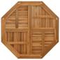 Preview: Tischplatte 90x90x2,5 cm Achteckig Massivholz Teak