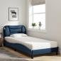 Preview: Bett mit Matratze Blau 80x200 cm Stoff