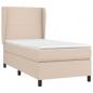 Preview: Boxspringbett mit Matratze Cappuccino-Braun 90x190cm Kunstleder