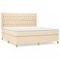 Preview: ARDEBO.de - Boxspringbett mit Matratze Creme 180x200 cm Stoff